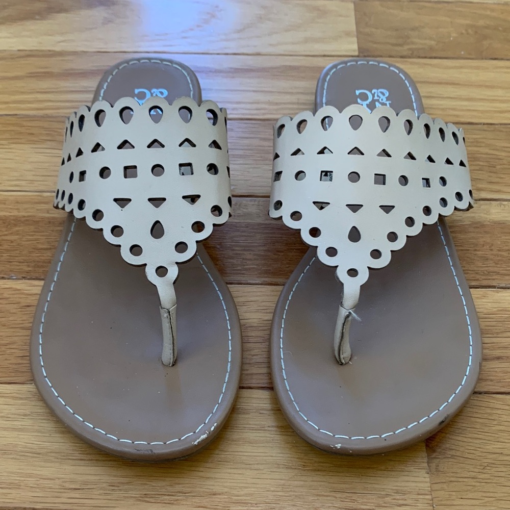 NY&C Women's Cream Sandals